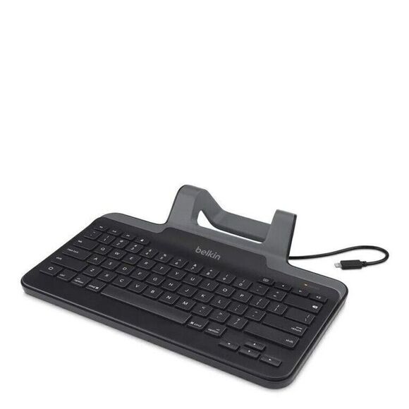 BELKIN B2B130 Black Lightning Wired Slim Tablet Keyboard - Picture 1 of 6
